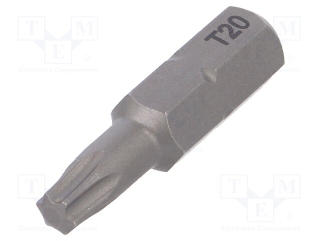 Screwdriver bit; Torx®; TX20; Overall len: 25mm; 10pcs.