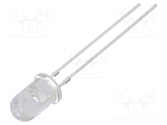 LED; 5mm; red; 8500÷11000mcd; 30°; 20mA; 1.8÷2.6V; Front: convex