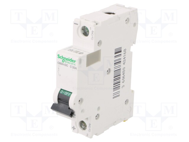 Circuit breaker; 500VDC; Inom: 32A; Poles: 1; DIN; Charact: C; 6kA