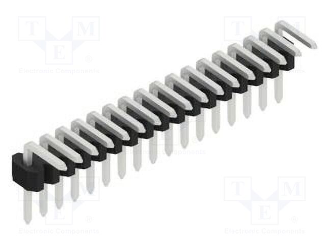 Connector: pin strips; pin header; male; PIN: 17; 1.27mm; THT; 1x17