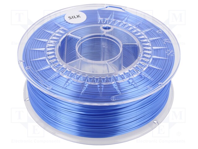 Filament: SILK; 1.75mm; blue; 225÷245°C; 1kg; Table temp: 50÷60°C