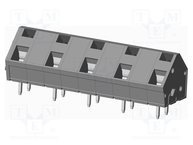 Connector: PCB terminal block; terminal; angled 45°; on PCBs