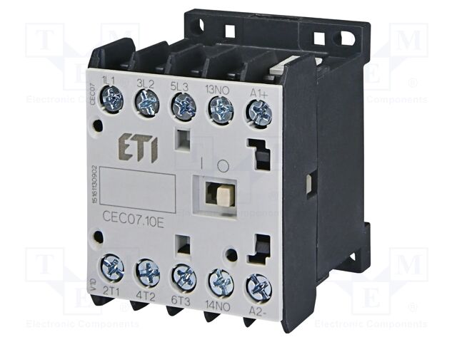Contactor: 3-pole; NO x3; Auxiliary contacts: NO; 24VAC; 18A; CEC