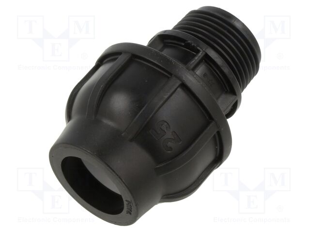 Splice terminal: clamping; Thread: G 1" external; 25mm; Plast