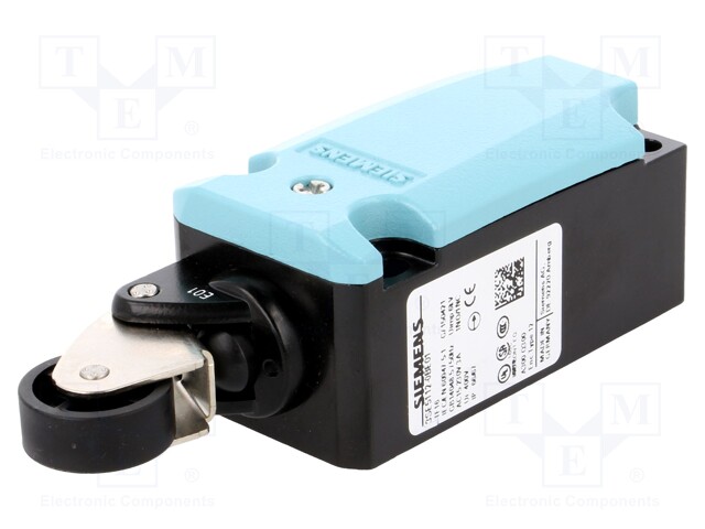 Limit switch; lever R 20mm, plastic roller Ø22mm; NO + NC; 10A