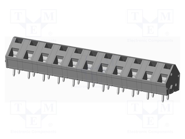 Connector: PCB terminal block; terminal; angled 45°; on PCBs