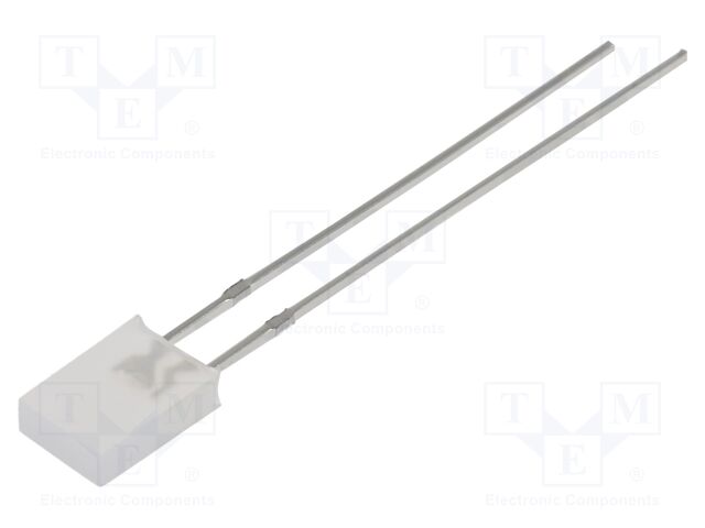 LED; green; rectangular; 2x5x7mm; 500÷750mcd; 100°; Front: flat
