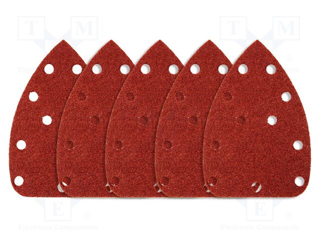 Cleaning cloth: sandpaper; Granularity: 180; Mounting: bur; 5pcs.