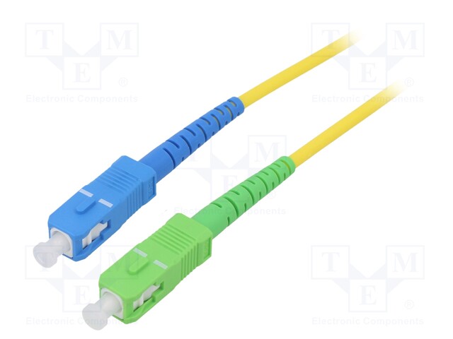 Fiber patch cord; OS2; SC/APC,SC/UPC; 20m; Optical fiber: 9/125um
