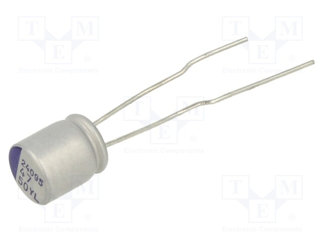 Capacitor: hybrid; THT; Pitch: 2.5mm; -55÷125°C; ±20%; 47uF; 50VDC