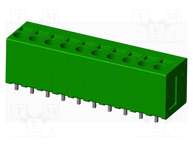 Connector: PCB terminal block; terminal; angled; Plating: tinned