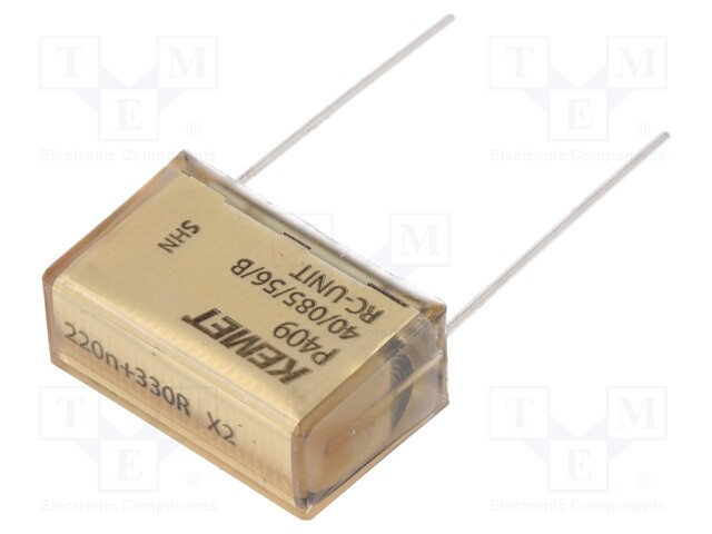Capacitor: paper; X2; 220nF; 275VAC; 25.4mm; ±20%; THT; Series: P409