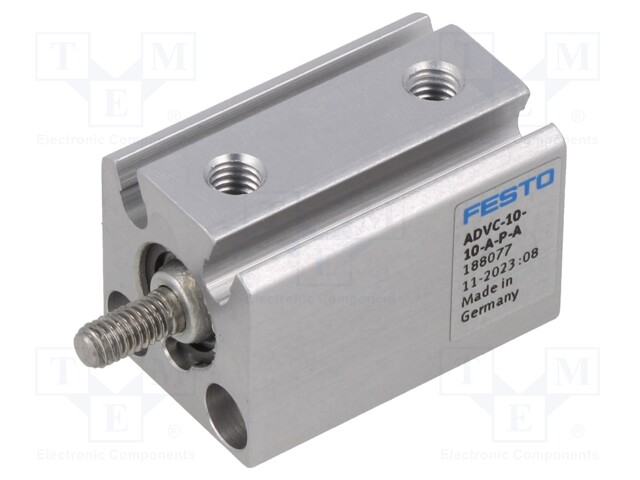 Short-stroke cylinder; Piston diam: 10mm; Piston stroke: 10mm