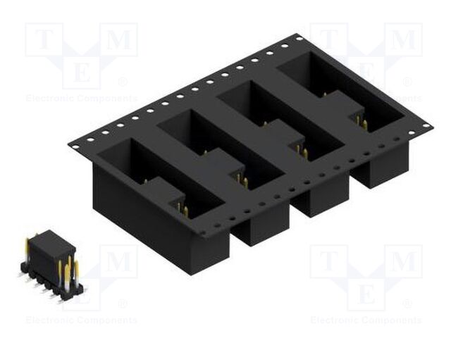 Connector: pin strips; pin header; male; PIN: 12; 2.54mm; SMT; 2x6