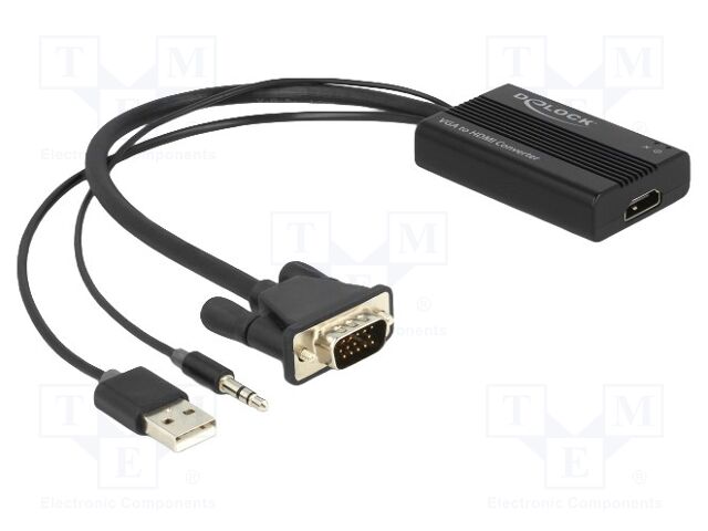 Adapter; Full HD 1080p,HDCP; 0.25m; black; black