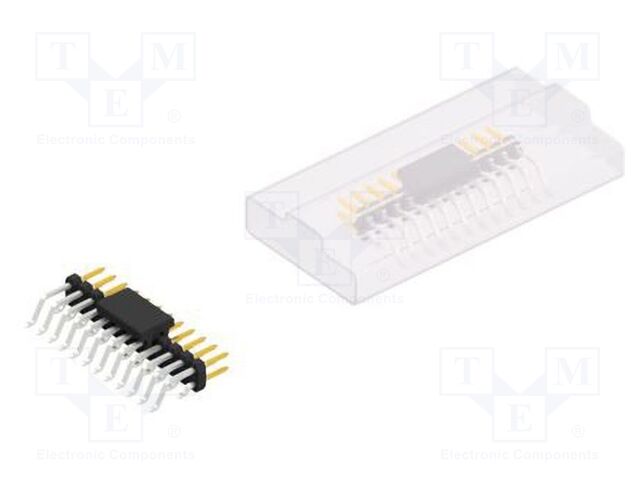 Connector: pin strips; pin header; male; PIN: 24; 2mm; SMT; 2x12