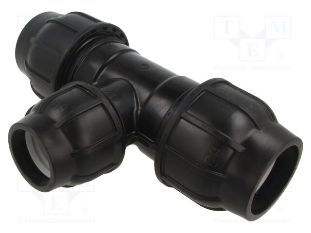 Splice terminal: clamping; for PE pipes; Plast; Medium: water