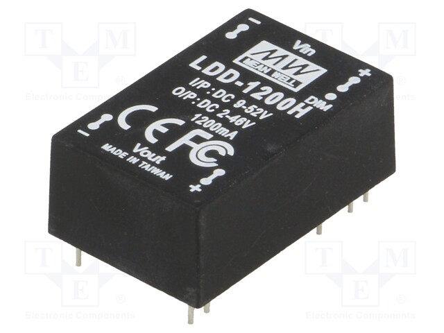 Converter: DC/DC; 55W; Uin: 9÷52V; Uout: 2÷46VDC; Iin: 1100mA; 15.6g