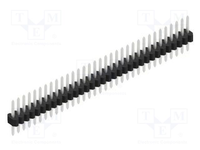 Connector: pin strips; pin header; male; PIN: 33; 1.27mm; THT; 1x33