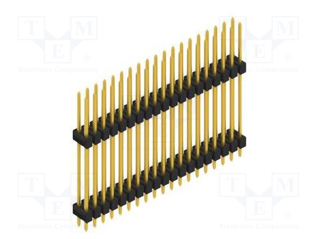 Connector: pin strips; pin header; male; PIN: 38; 2.54mm; THT; 2x19