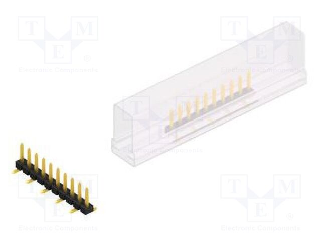 Connector: pin strips; pin header; male; PIN: 10; 2.54mm; SMT; 1x10