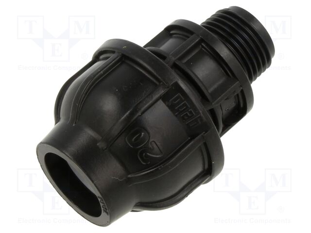Splice terminal: clamping; Thread: G 1/2" external; 20mm; Plast
