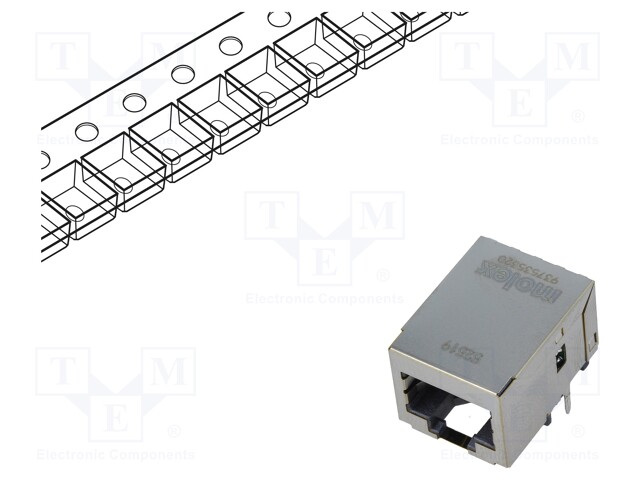 Socket; RJ45; MXMag; PIN: 8; shielded,with isolation transformer
