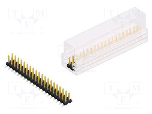 Connector: pin strips; pin header; male; PIN: 40; 2.54mm; SMT; 2x20