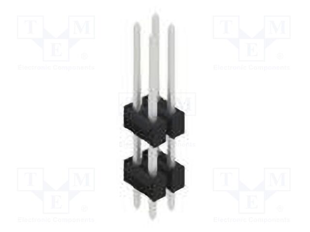Connector: pin strips; pin header; male; PIN: 4; 2.54mm; THT; 2x2