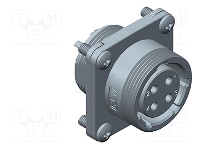 Connector: circular; socket; female; PIN: 5; gold-plated; 10A; IP68