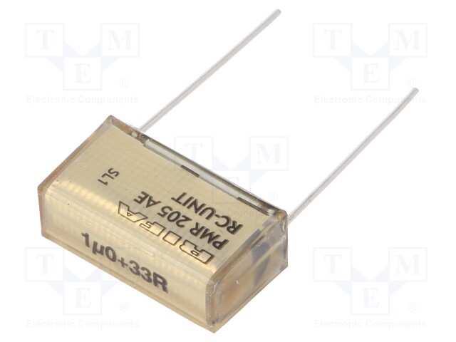 Capacitor: paper; X2; 1uF; 125VAC; 25.4mm; ±20%; THT; Series: PMR205