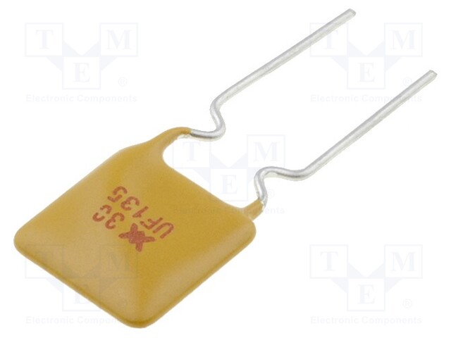 Fuse: PTC polymer; 1.35A; 8,9x13,5mm; Pitch: 5mm