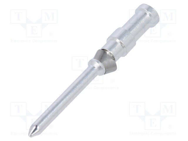 Contact; male; 0.5mm2; Han D; silver plated; crimped; 10A; 3um