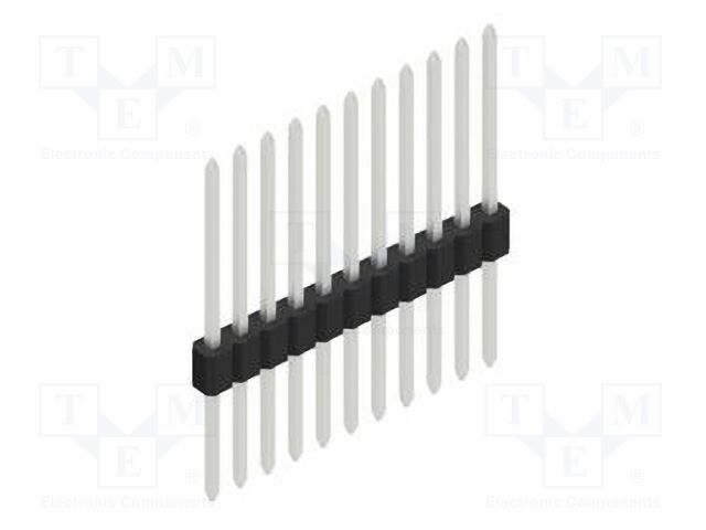 Connector: pin strips; pin header; male; PIN: 11; 1.27mm; THT; 1x11