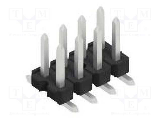 Connector: pin strips; pin header; male; PIN: 8; 2.54mm; SMT; 2x4