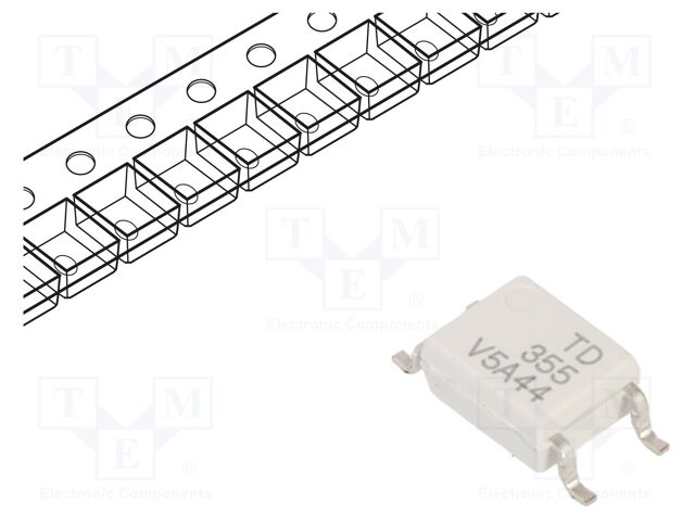 Optocoupler; SMD; Ch: 1; OUT: Darlington; 3.75kV; SOP4; Colour: white