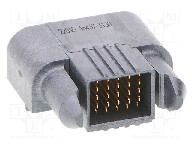 Connector: wire-board; -40÷105°C; angled; PIN: 25; THT; male; plug