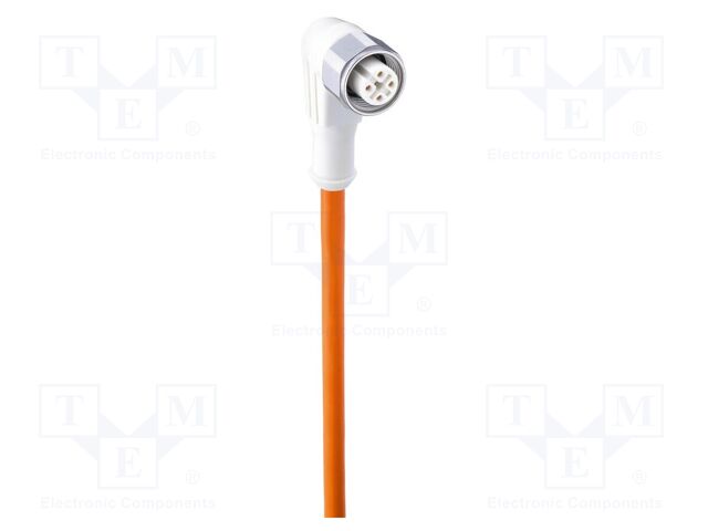 Connection lead; M12; PIN: 4; angled; 2m; female