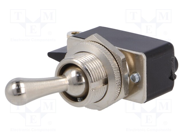 Switch: toggle; Pos: 2; SPST; OFF-ON; 2A/250VAC; Toggle: round