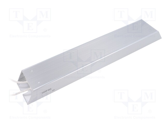 Resistor: wire-wound; with heatsink; 40Ω; 500W; ±5%; 335x60x30mm