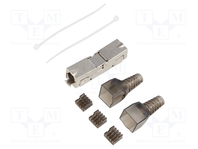 Plug; RJ45; PIN: 8; Cat: 6a; shielded; Layout: 8p8c; for cable