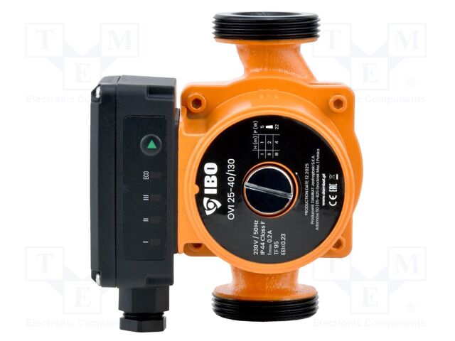 Pump: circulator; OHI; 230VAC; IP44; Temp: 0÷40°C; 95%; Ins.class: F