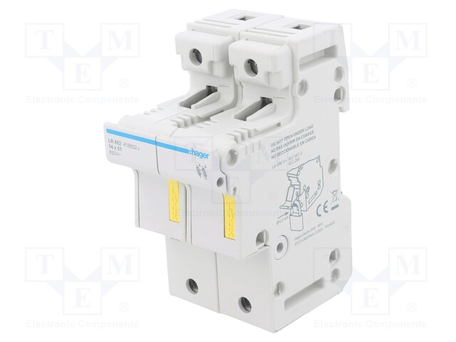 Fuse disconnector; 14x51mm; DIN; 50A; 690V; Poles: 2; -5÷40°C; IP20