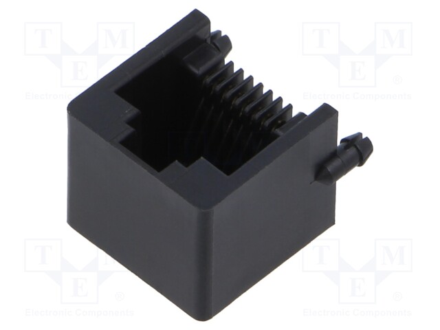 Socket; RJ45; PIN: 8; Layout: 8p8c; on PCBs,PCB snap; THT