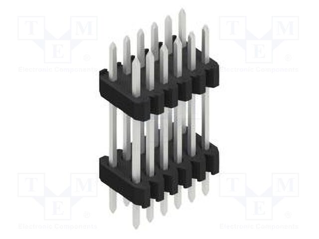 Connector: pin strips; pin header; male; PIN: 12; 1.27mm; THT; 2x6