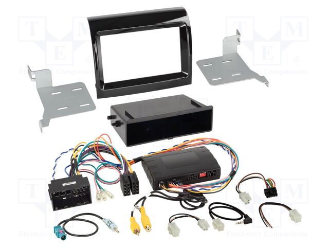 Adapter for control from steering wheel; DIN,ISO; black gloss