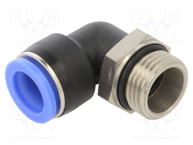 Push-in fitting; angled 90°,twistable; -0.95÷15bar; Thread: 1/2"