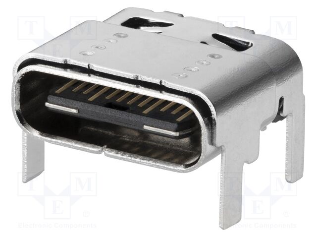 Socket; USB C; on PCBs; SMT; PIN: 24; horizontal; USB 3.1; 5A