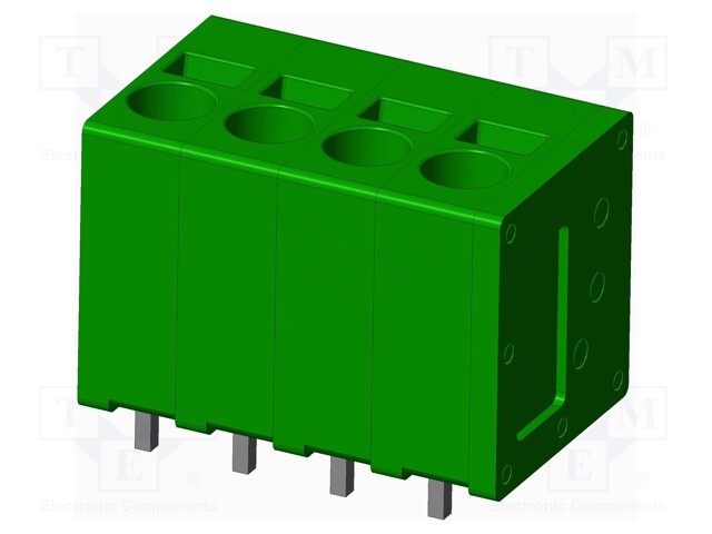 Connector: PCB terminal block; terminal; angled; Plating: tinned