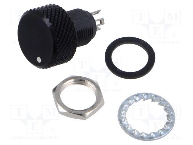 Potentiometer: shaft; single turn; 1kΩ; 1W; ±20%; linear; soldered